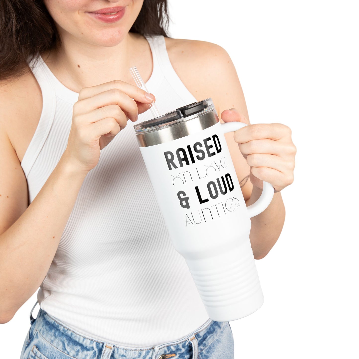 Insulated Travel Mug - 40oz | Perfect for Busy Aunties on the Go, Love & Family Inspired Design, Ideal Gift for Birthdays, Mother's [...]