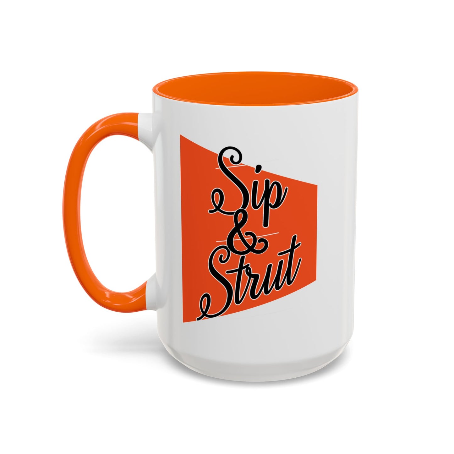 Accent Coffee Mug (11, 15oz) - Sip & Strut Design, Perfect Gift for Coffee Lovers, Home Office Decor, Unique Holiday Present, Ceramic [...]