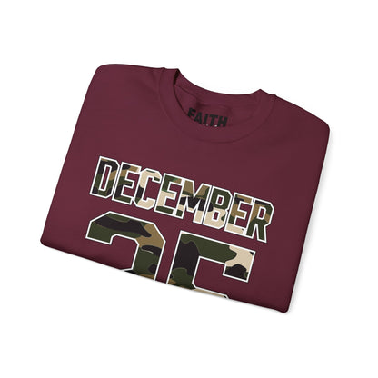 December 25 Camouflage Crewneck Sweatshirt - Christmas Holiday Tee