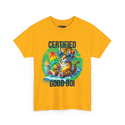 Certified Good Boi Unisex Heavy Cotton Tee, Animal Lover Tee, Cute Pet Shirt, Fun Graphic T-Shirt, Gift for Pet Owners, Casual Wear