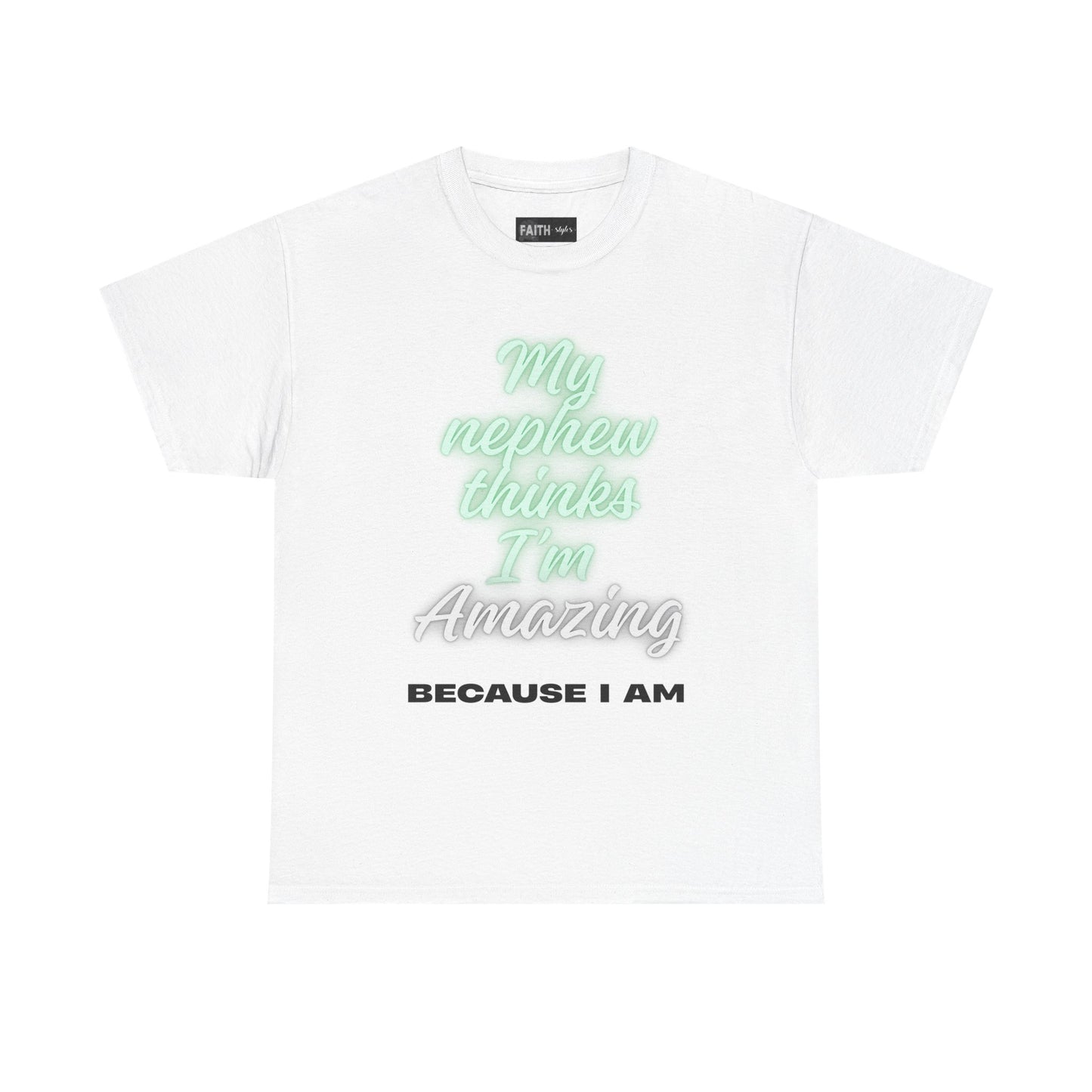 Unisex Heavy Cotton Tee - My Nephew Thinks I'm Amazing, Perfect Gift for Family, Birthday Tee, Funny Quote Shirt, Casual Wear, Gifts [...]