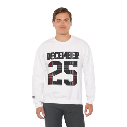 December 25 Plaid Number Crewneck Sweatshirt