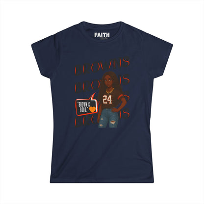 Browns Inspired Women’s Tee, Football Fan Shirt, Game Day Top, Sportswear for Her, NFL Gift for Her