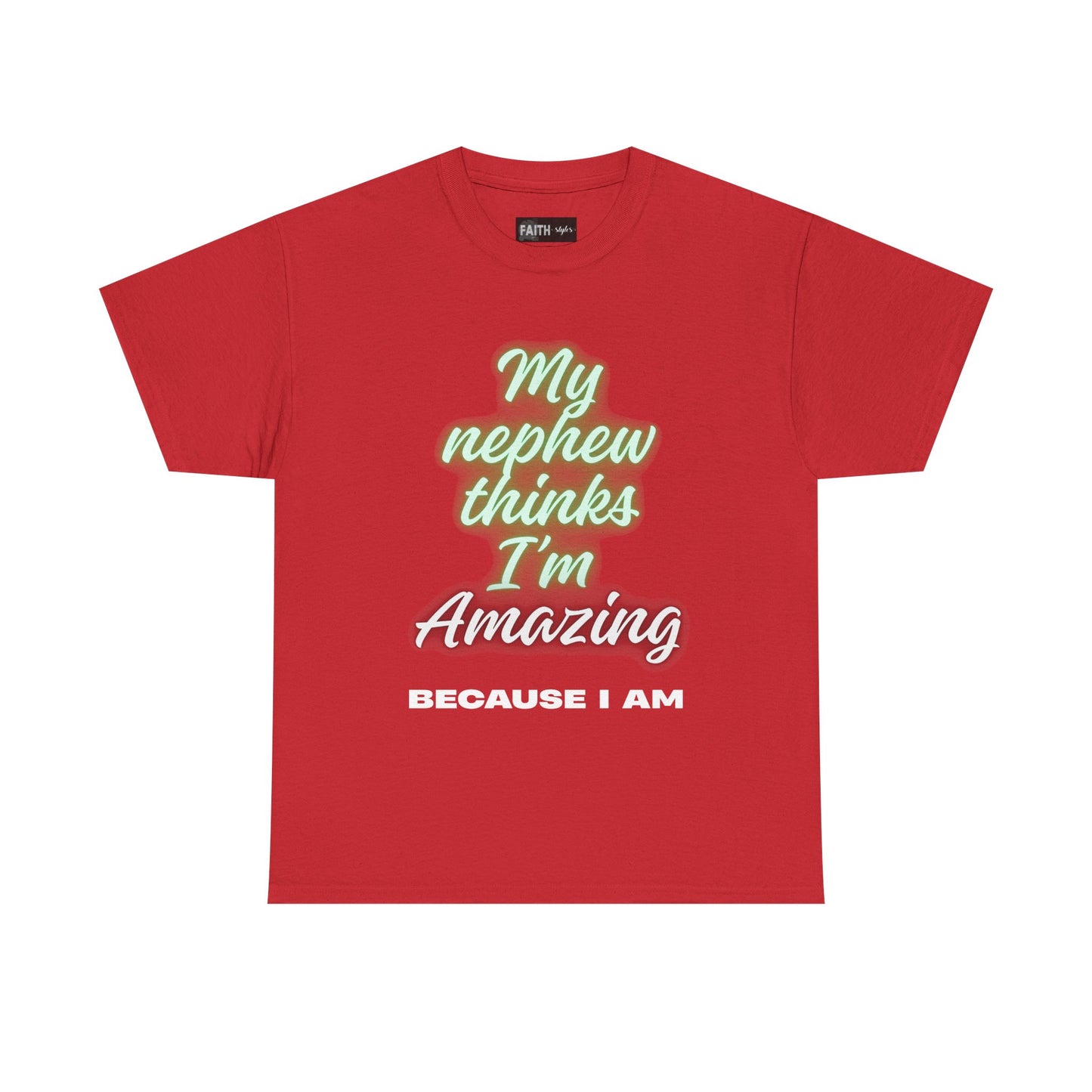 Unisex Heavy Cotton Tee - My Nephew Thinks I'm Amazing, Perfect Gift for Family, Birthday Tee, Funny Quote Shirt, Casual Wear, Gifts [...]