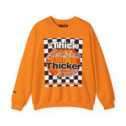 FaithStyles Thick Sweatshirts Pumpkin, Unisex Graphic Sweatshirt, Crewneck Sweatshirt, Sports Apparel, Cozy Casual Wear