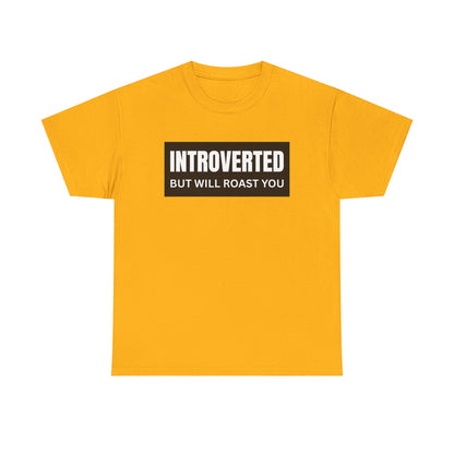 Introverted But Will Roast You Male Tee, Funny T-Shirt for Introverts, Perfect Gift for Friends, Humorous Apparel, Great for Casual [...]