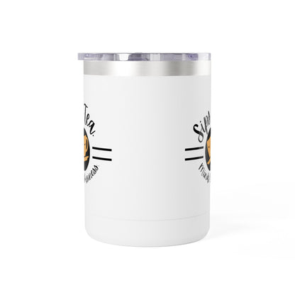 Coffee Lover's Tumbler with Sips Tea Design, Insulated Mug for Home, Travel, Gift for Coffee & Tea Lovers, Birthday, Office, Everyday Use