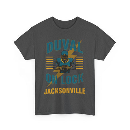 Jacksonville Duval On Lock Tee for Sports Fans | Male Heavy Cotton Tee, [...]