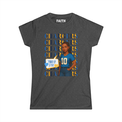 Charger Pride Women's Tee - Softstyle Sporty Shirt, Game Day Apparel, Casual Wear, Fan Fashion, Gift for Her