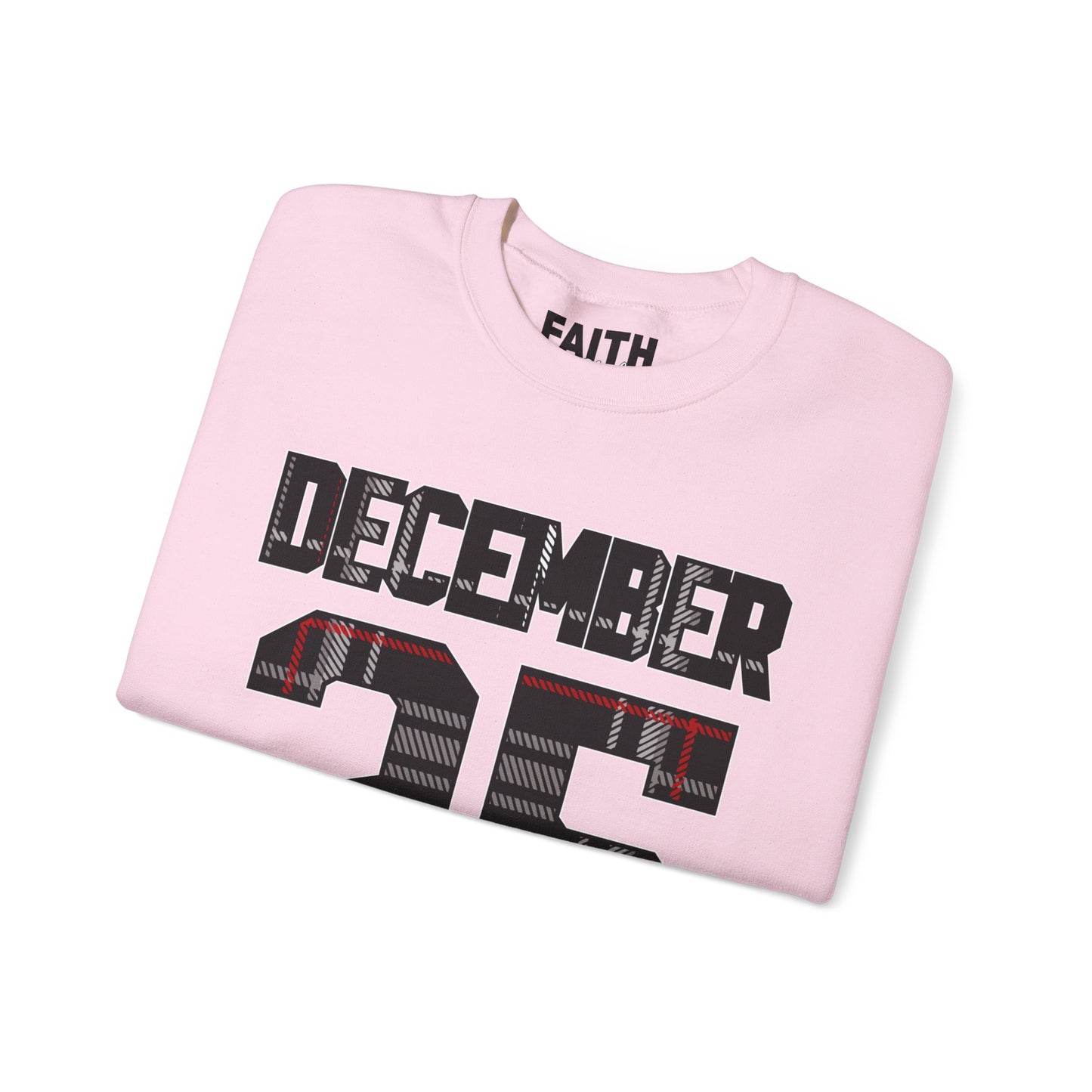 December 25 Plaid Number Crewneck Sweatshirt