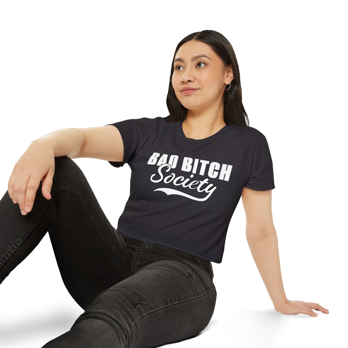 FaithStyles Bad Bitch Society Crop Top — Women's Festival Graphic Tee
