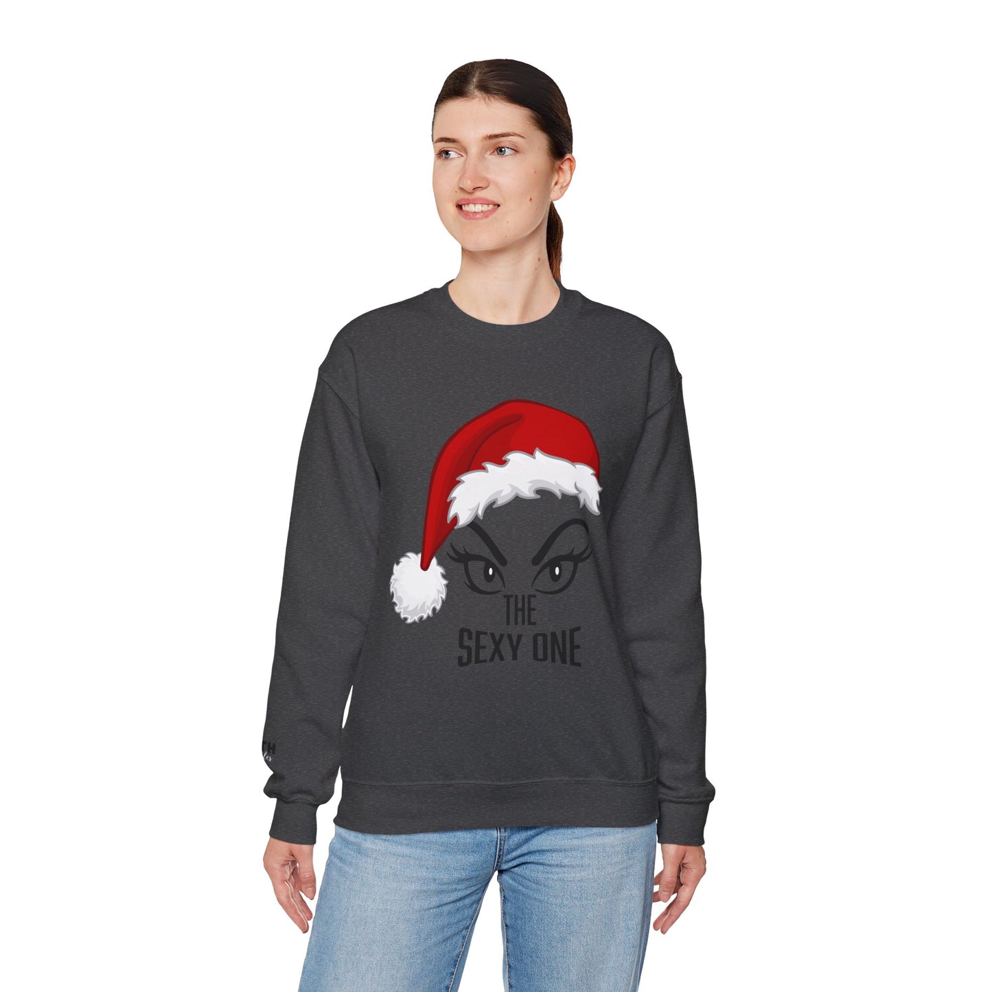 Sexy One Christmas Sweatshirt – Santa Hat Graphic Holiday Crewneck