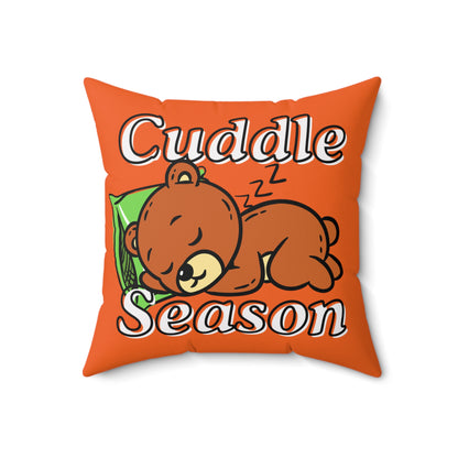 Autumn Cuddle Season Pillow - Cozy Home Decor, Great for Fall and Winter, Gift for Bear Lovers, Kids Room, Relaxation