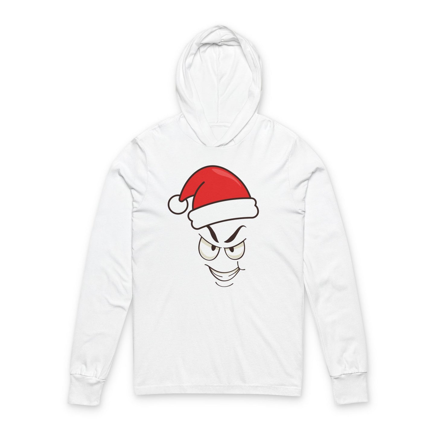 Christmas Mean Face Hooded Long Sleeve Tee
