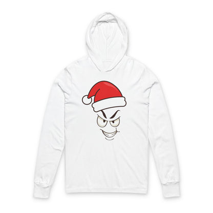 Christmas Mean Face Hooded Long Sleeve Tee