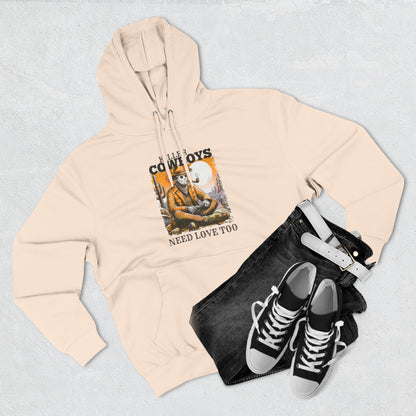 Three-Panel Fleece Hoodie-Front & Back Images