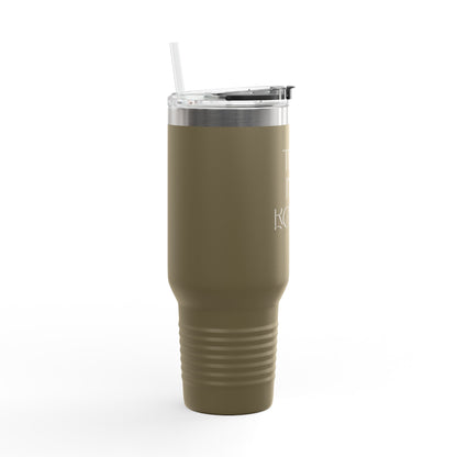 FaithStyles “Trap. Nap. Repeat.” Insulated Travel Tumbler – Stainless Steel Mug with Straw
