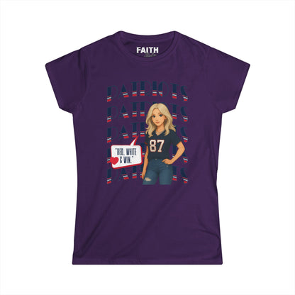 Patriots Fan Women's Tee, Sports T-Shirt, Football Apparel, Game Day Shirt, Women's Casual Wear, Team Spirit Clothing