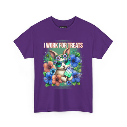 Cute Bunny Graphic Tee for Treat Lovers, Summer Fun Shirt, Animal Lover Gift, Cute Gift for Her, Floral T-Shirt
