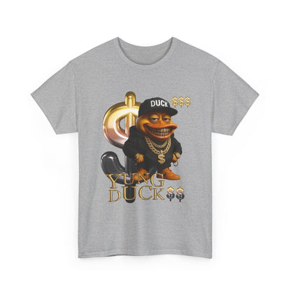 Yung Duck$$ Unisex Heavy Cotton Tee - Fun Streetwear T-Shirt for Casual Outfits