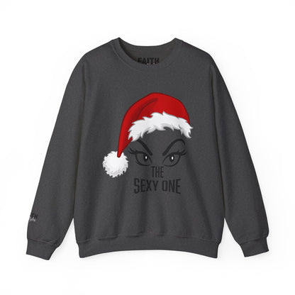 Sexy One Christmas Sweatshirt – Santa Hat Graphic Holiday Crewneck