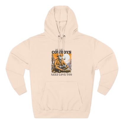 Three-Panel Fleece Hoodie-Front & Back Images