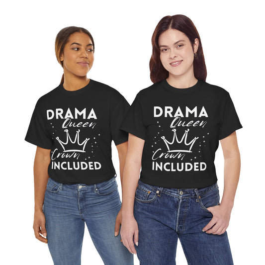 Drama Queen Cotton Tee - Empowering T-Shirt, Gift for Her, Casual Wear, Birthday Celebration, Statement Top
