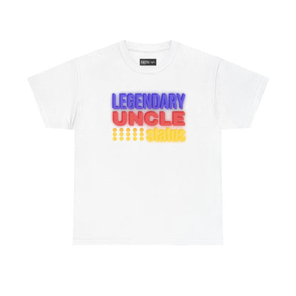 Legendary Uncle Heavy Cotton Tee, Gift for Uncle, Family Reunion Shirt, Fun Uncle T-Shirt, Birthday Gift for Him, Casual Wear