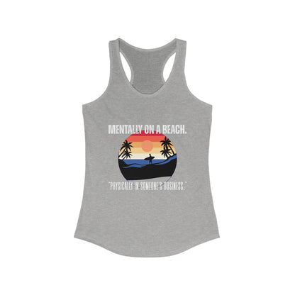 Beach Vibes Racerback Tank - Perfect for Summer, Vacation, Pool Days, Gifts for Her, Relaxation Wear