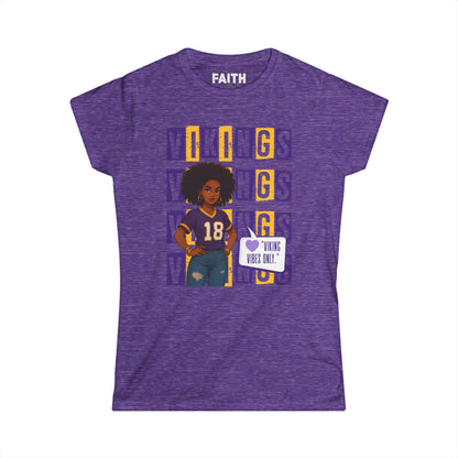 Vibrant Vikings Women's Tee, Perfect for Game Day, Sports Events, Casual Wear, Tailgating, Fan Merchandise