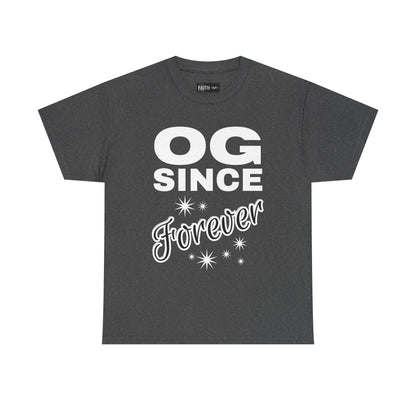 Grandpa Heavy Cotton Tee - OG Since Forever, Casual Tee, Trendy Graphic Shirt, Gift for Friends, Streetwear Fashion