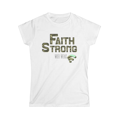 Faith Strong Women's Tee - Inspirational T-Shirt for Believers, Casual Top, Fitness Wear, Gift for Faith, Everyday Style