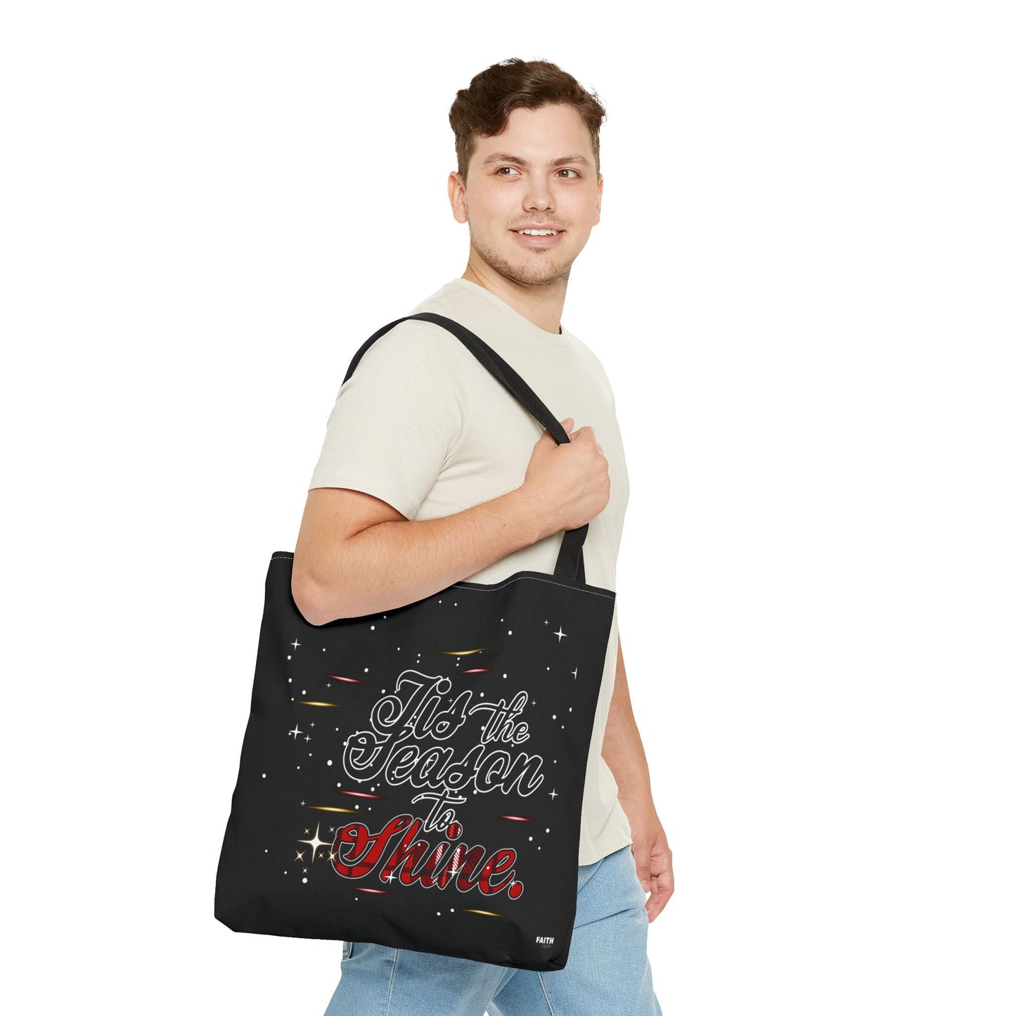 Holiday Tote Bag — 'Tis the Season to Shine Christmas Shopper Tote