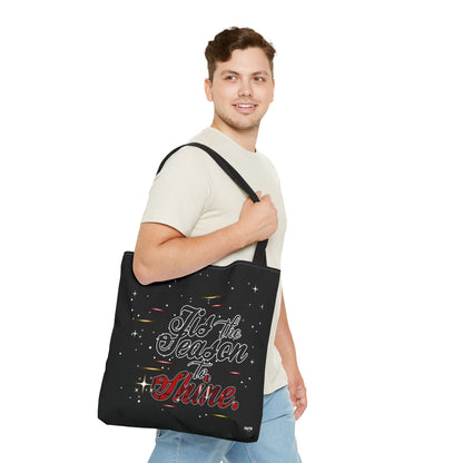 Holiday Tote Bag — 'Tis the Season to Shine Christmas Shopper Tote