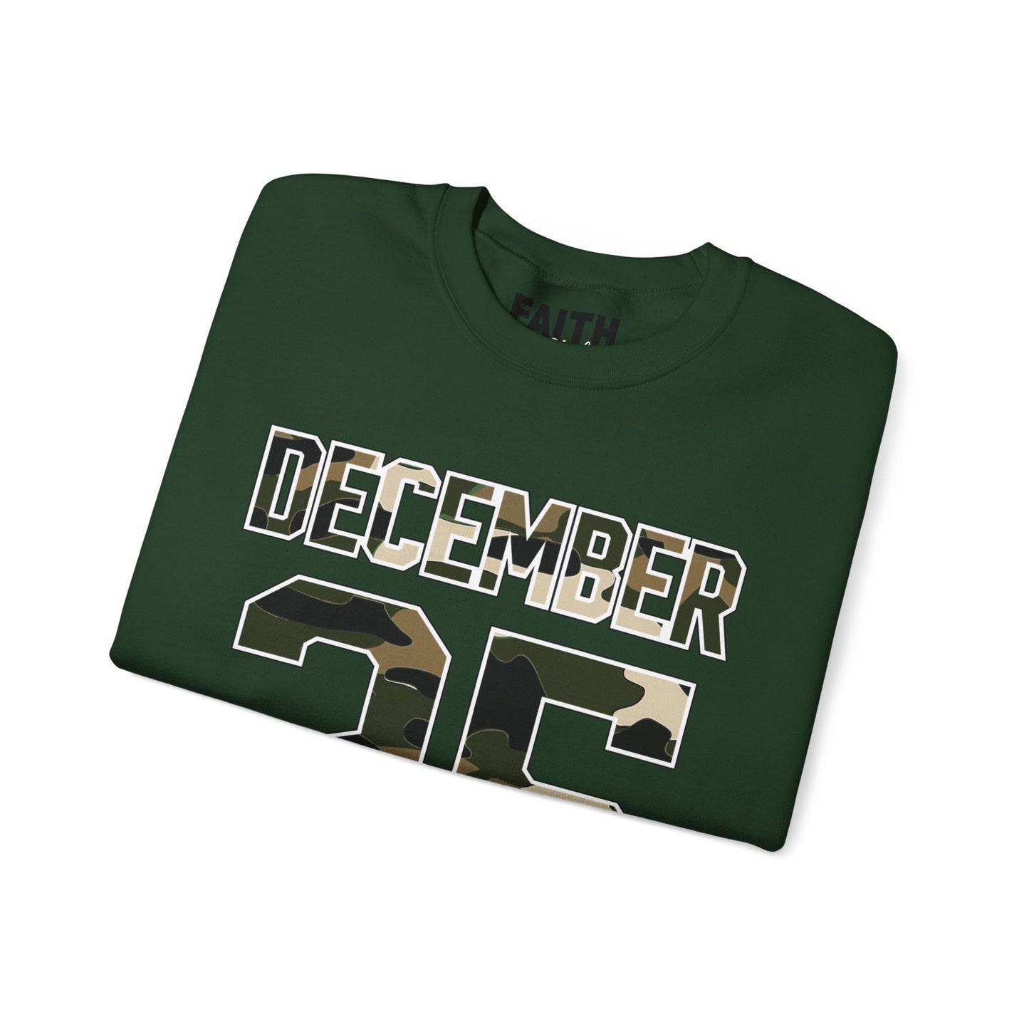 December 25 Camouflage Crewneck Sweatshirt - Christmas Holiday Tee