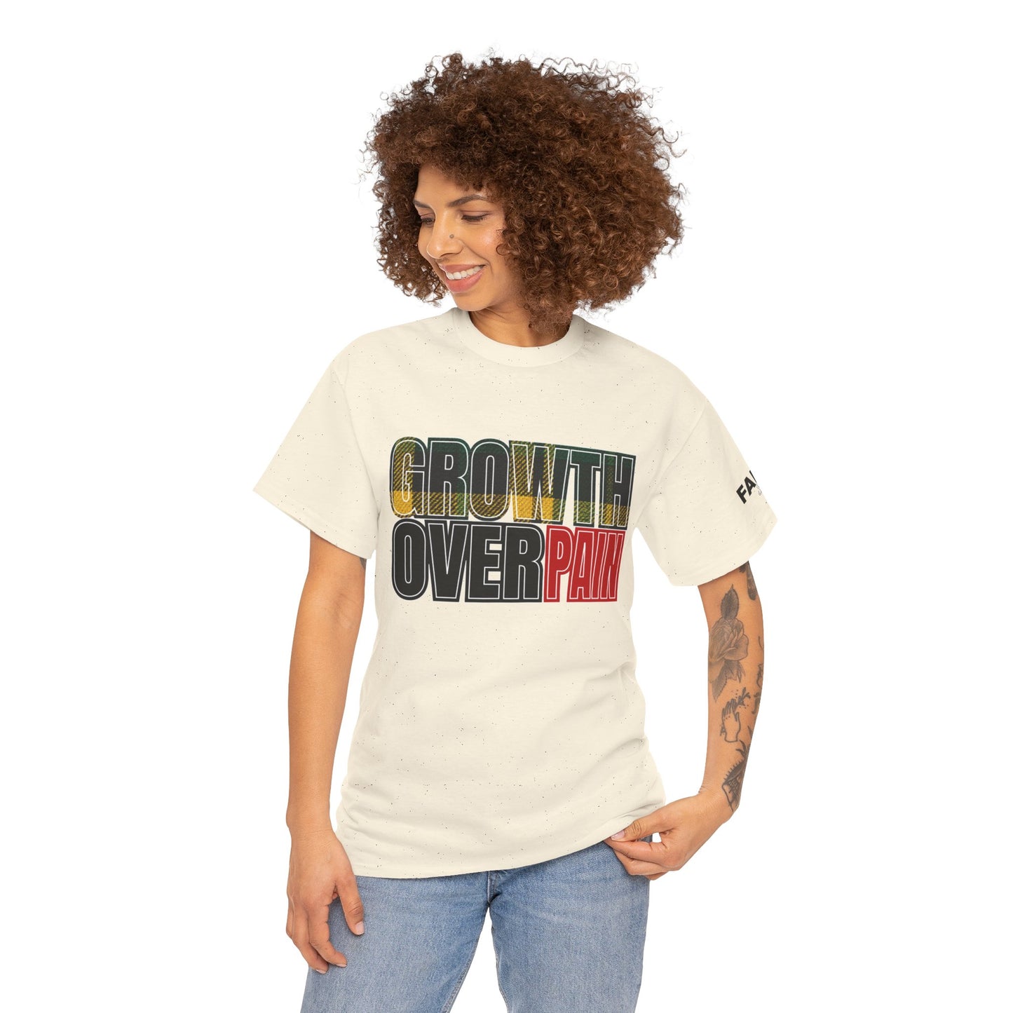FaithStyles Growth Over Pain T‑Shirt — Motivational Graphic Tee