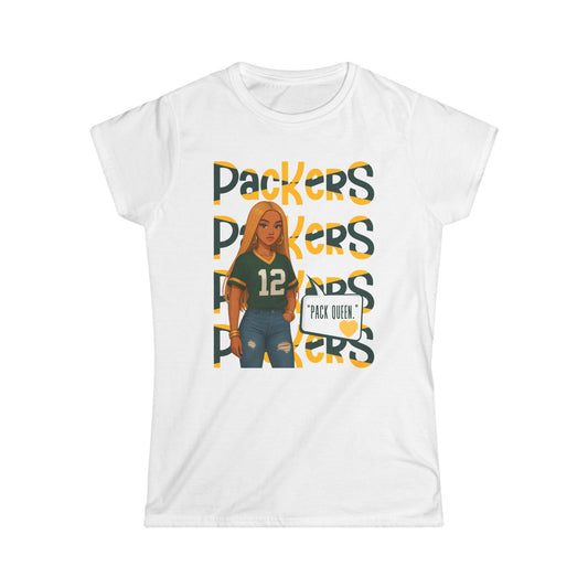 Women's Softstyle Tee - Packers Queen Shirt, Casual Sportswear, Game Day Top, Gift for Football Fans, Football Mom T-shirt