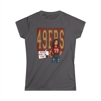 49ers Women's Softstyle Tee, sporty t-shirt, football fan shirt, casual apparel, NFL women's top, game day outfit