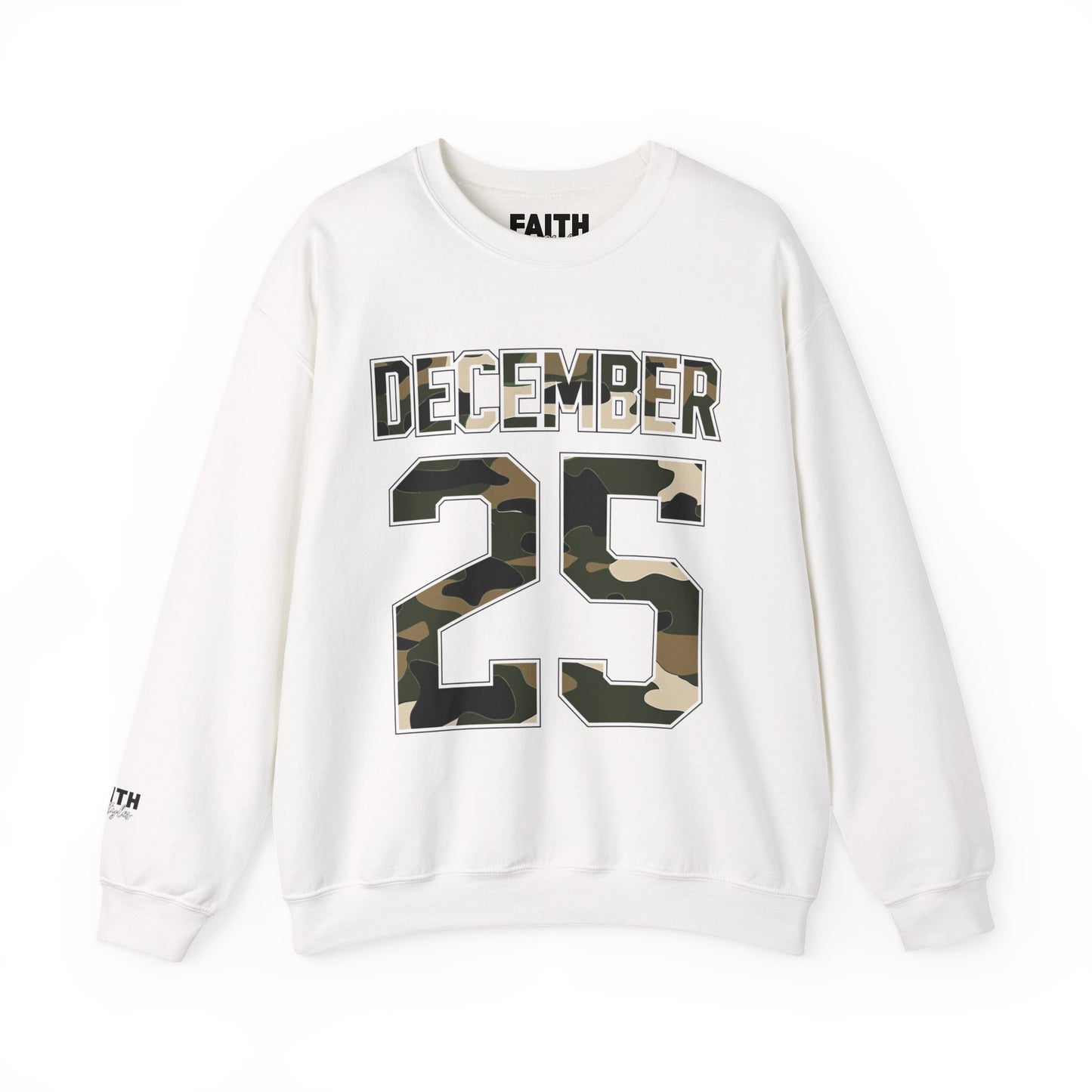 December 25 Camouflage Crewneck Sweatshirt - Christmas Holiday Tee