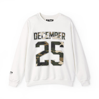December 25 Camouflage Crewneck Sweatshirt - Christmas Holiday Tee