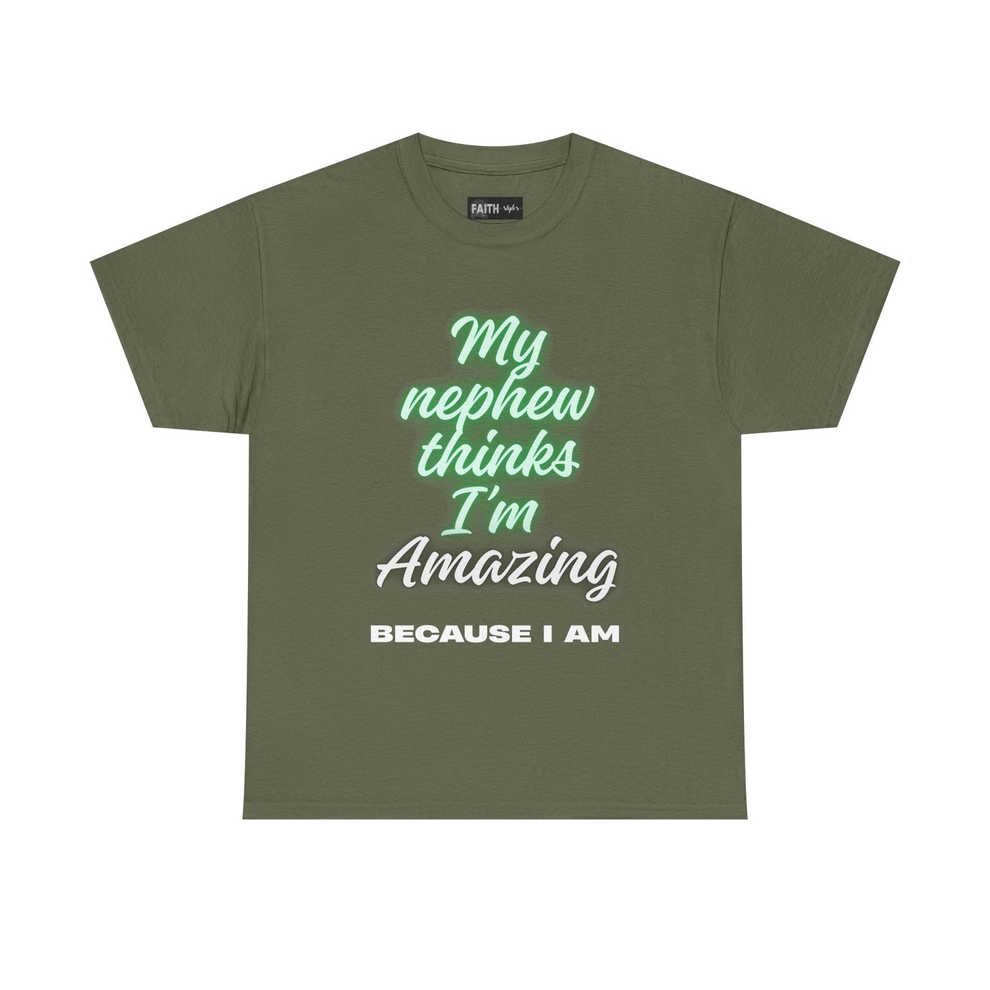 Unisex Heavy Cotton Tee - My Nephew Thinks I'm Amazing, Perfect Gift for Family, Birthday Tee, Funny Quote Shirt, Casual Wear, Gifts [...]