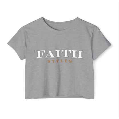 Women's Festival Crop Top - Faith Styles, Casual Summer Top, Music Festival Apparel, Boho Chic Tee, Everyday Wear