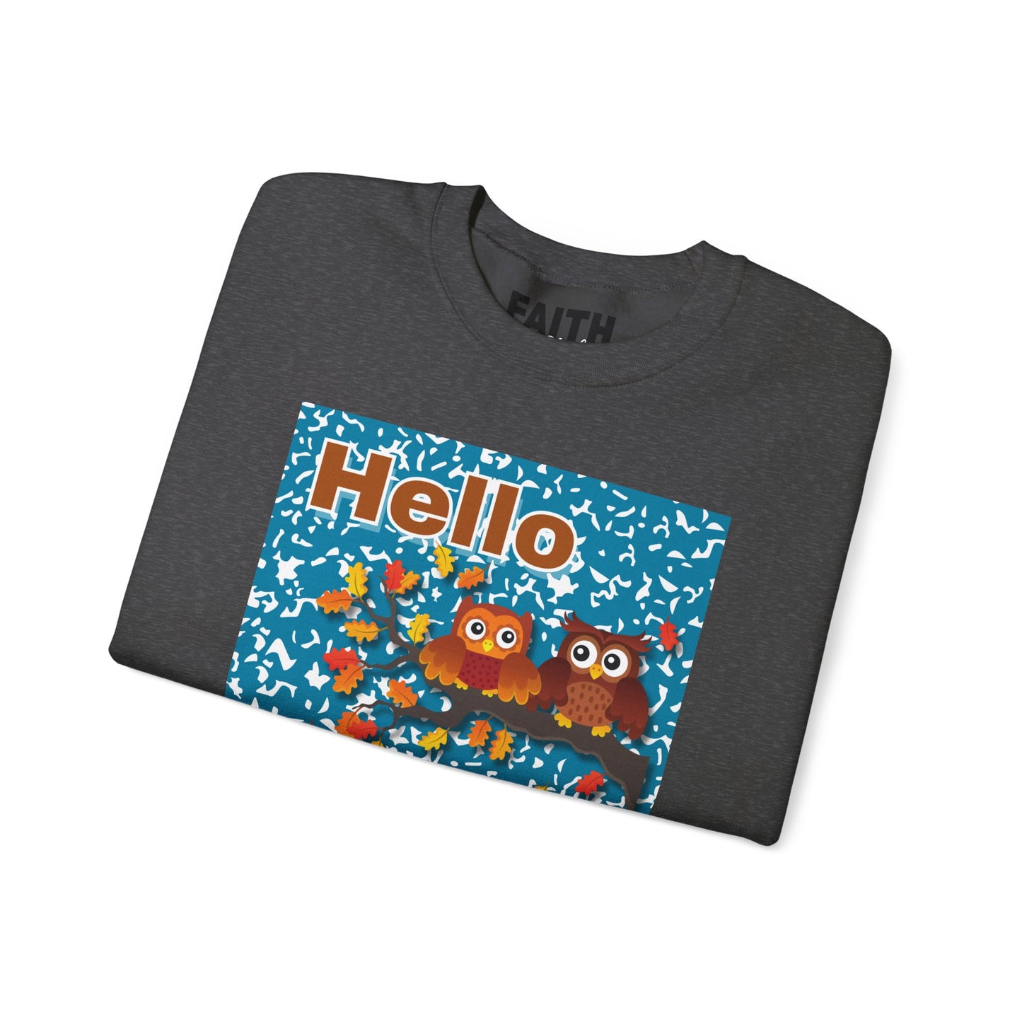 Autumn Owl Crewneck Sweatshirt, Cozy Fall Apparel, Seasonal Gift, Halloween, Thanksgiving, Cute Sweatshirt, Unisex Fall Fashion