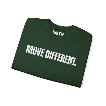 MOVE DIFFERENT. Unisex Crewneck Sweatshirt | Faith Styles®