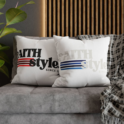 Faith Themed Square Pillowcase, Inspirational Home Decor, Throw Pillow Cover, Modern Accent Cushion, Gift for New Home