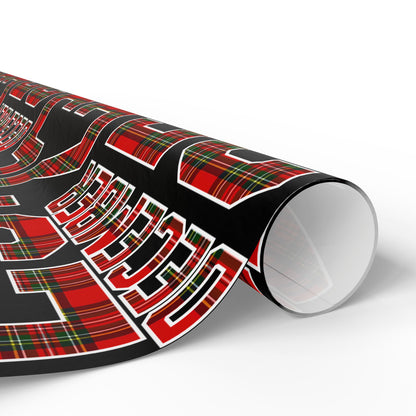 Wrapping Paper — Holiday Plaid ‘Merry’ Design