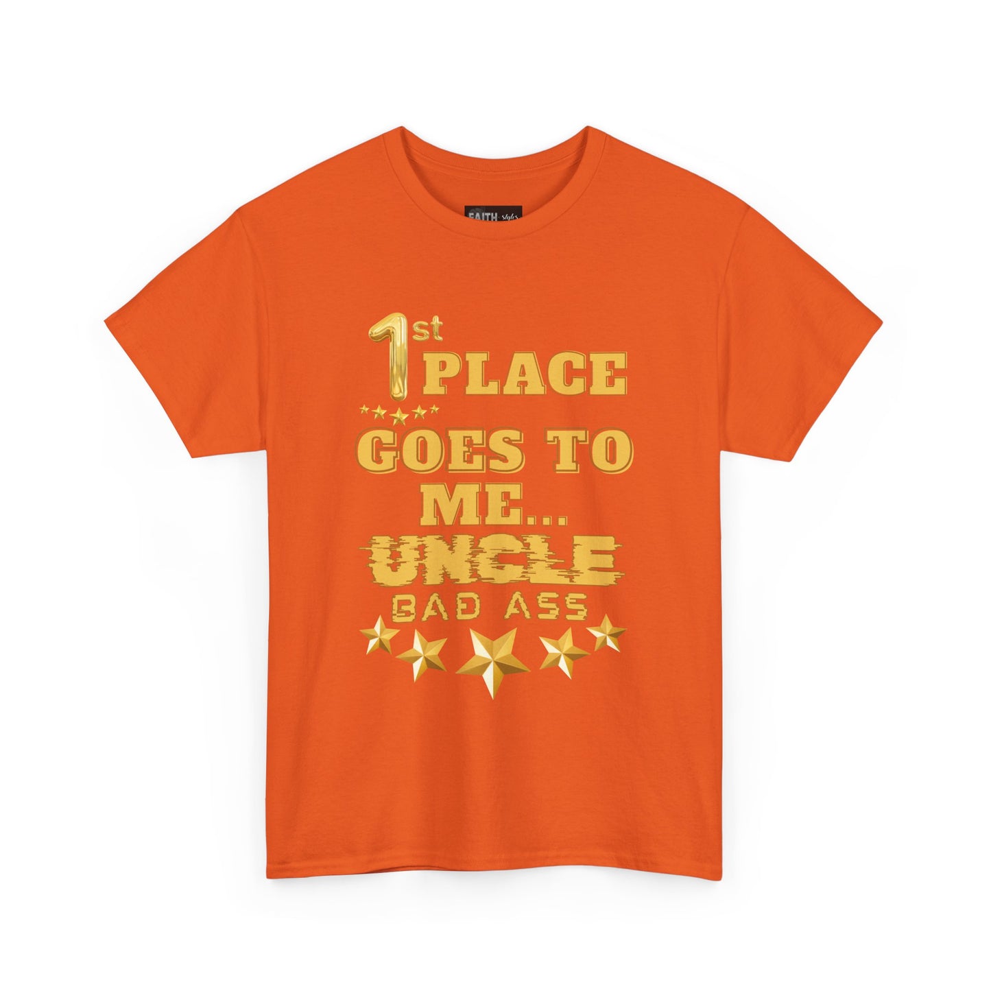 1st Place Uncle Badass Tee | Funny Gift for Uncle, Unisex Cotton Shirt, Family Reunion, Birthday Celebration, Casual Wear