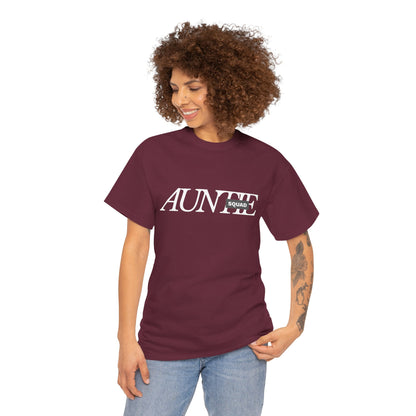 Auntie Squad Unisex Heavy Cotton Tee | Perfect Gift for Aunts | Family Reunion, Birthday, Mother's Day, Casual Wear, Everyday Comfort