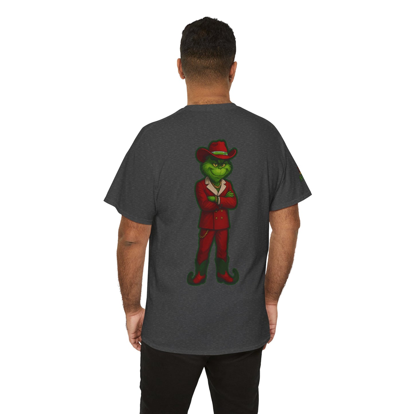 Grinch Inspired in Red Suit Tee — "Nah, I’m Money" Christmas Graphic T-Shirt