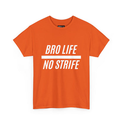Bro Life Unisex Heavy Cotton Tee, Casual Graphic T-Shirt, Funny Gift for Friends, Everyday Wear, Brotherhood Apparel, Birthday Gift